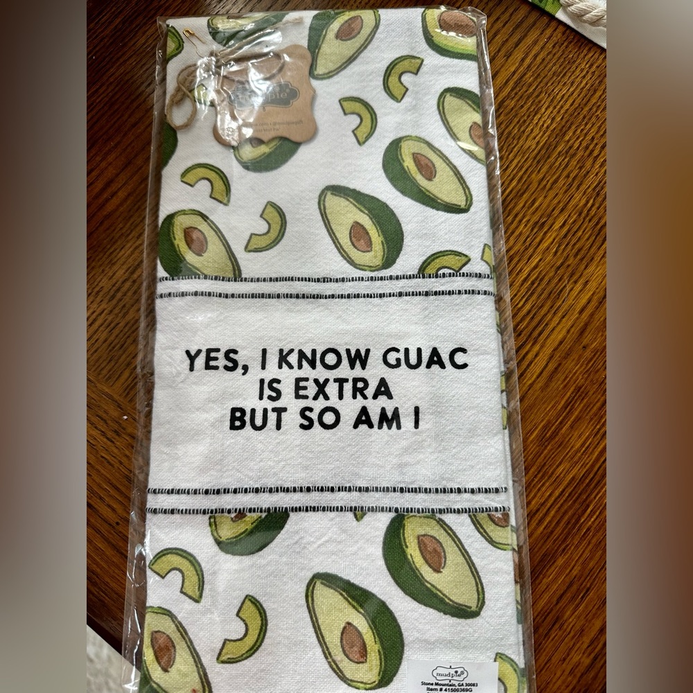 COPY - Brand New Mud Pie Avacado Towel